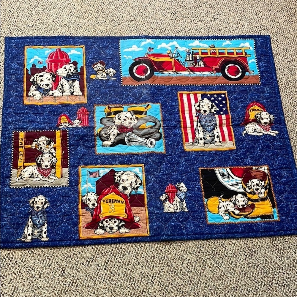 Dalmatian Firefighter Themed Quilt